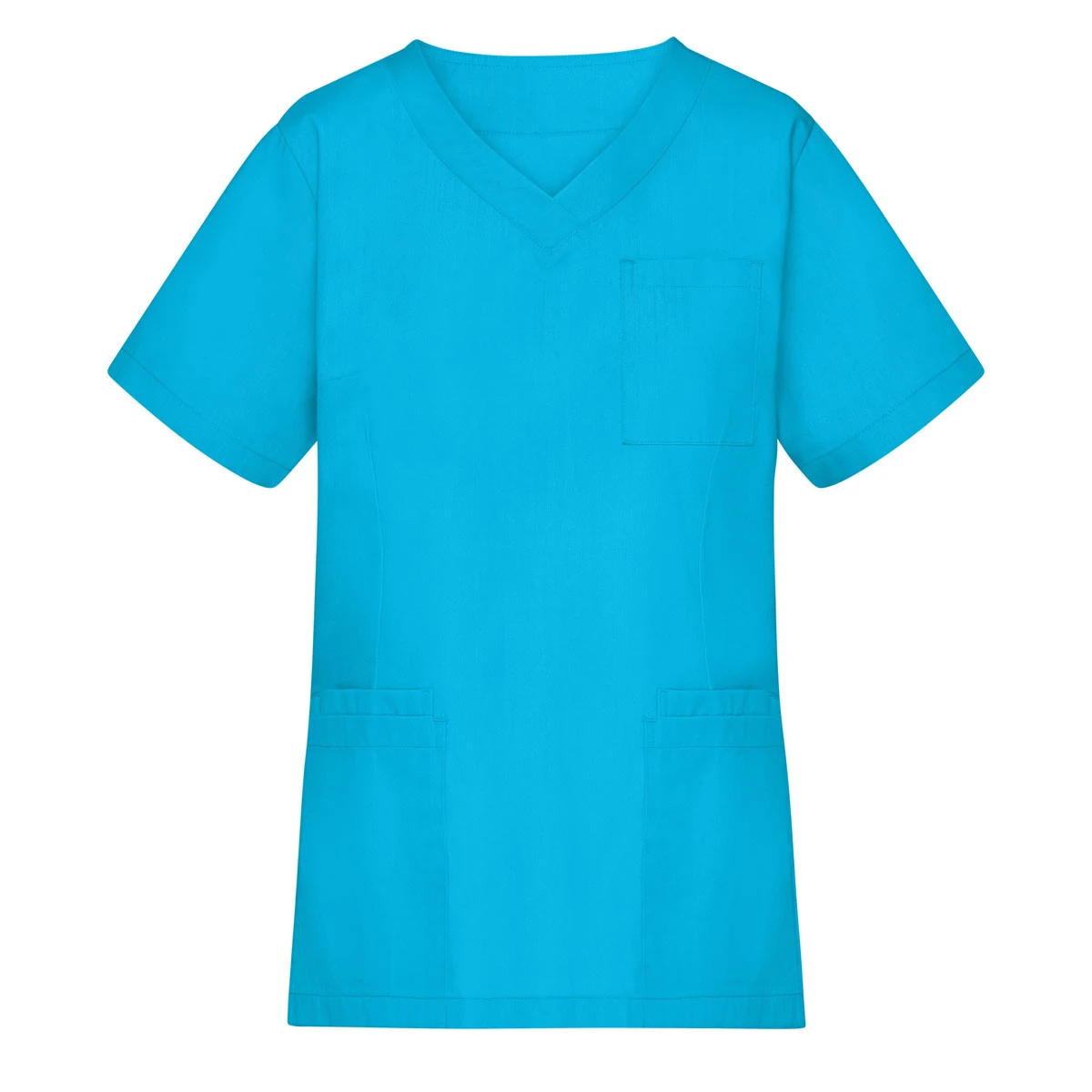 Damen V-Ausschnitt Kasack JN3101 · turquoise