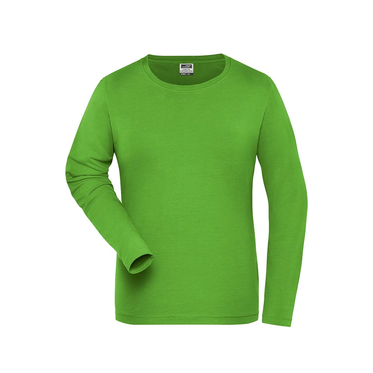 Damen Bio Workwear Stretch Langarm T-Shirt JN1803 · lime green