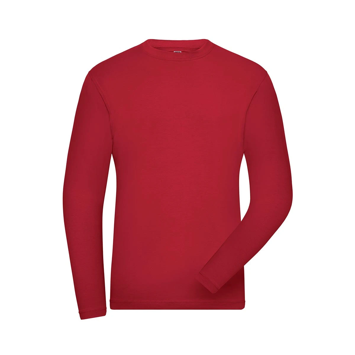 Herren Bio Workwear Stretch Langarm T-Shirt JN1804 · red