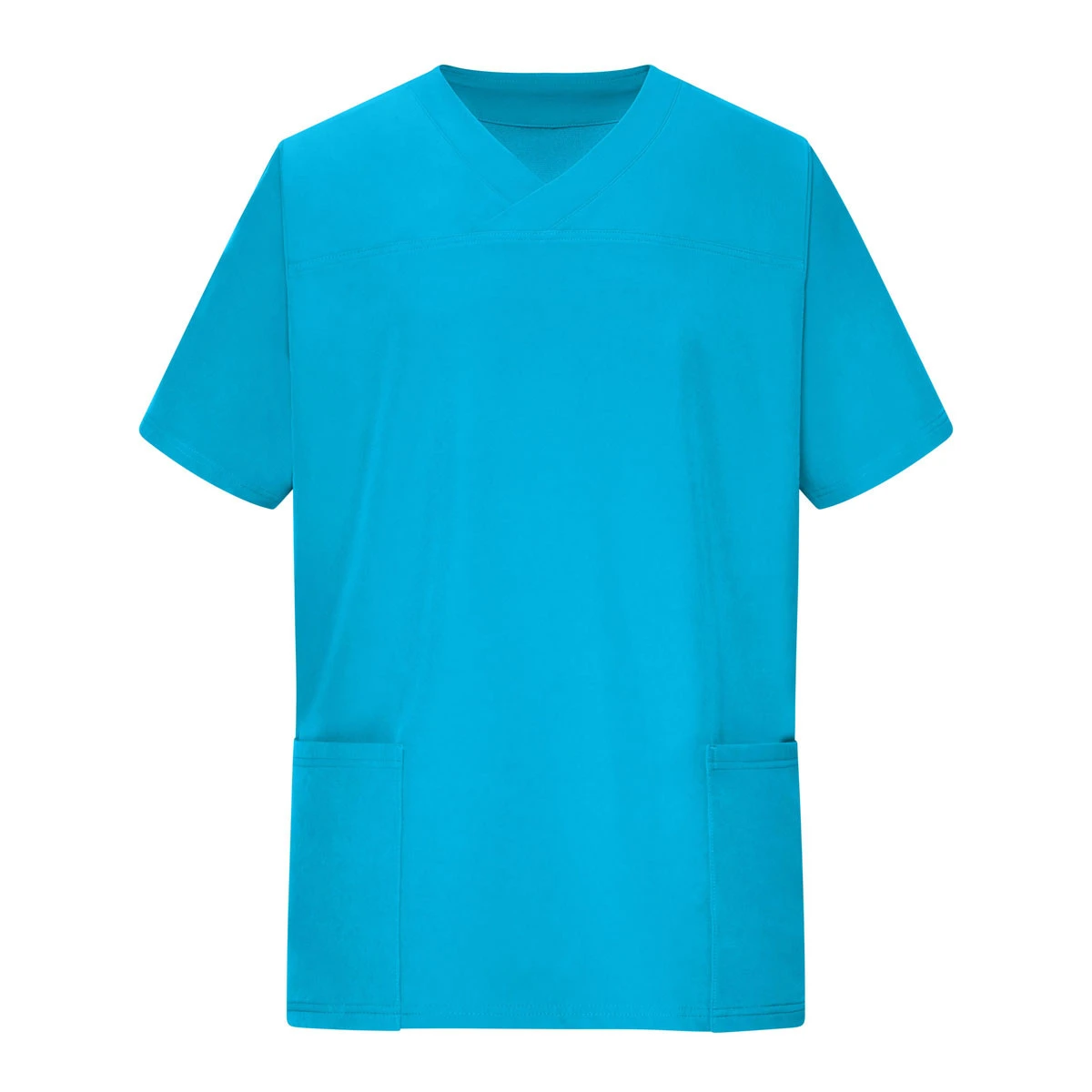 Herren Stretch V-Ausschnitt Kasack JN3104 · turquoise