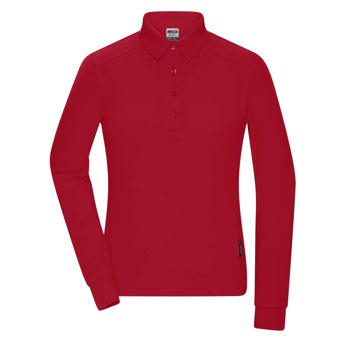 Damen Workwear Langarm Polo JN1841 · red