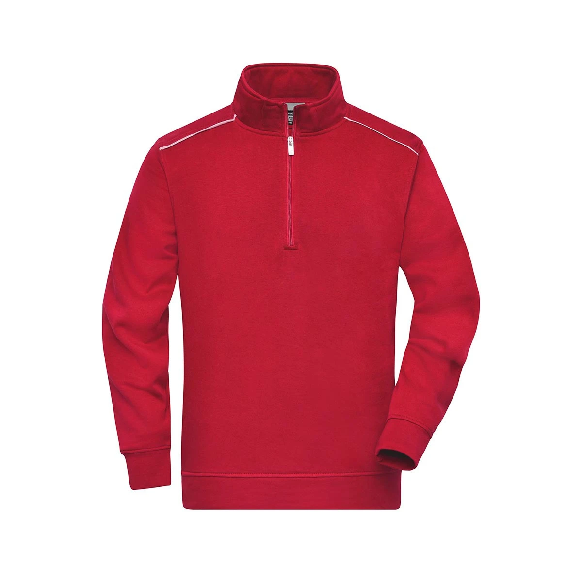 1/4 Zip Workwear Sweater - Solid JN895 · red
