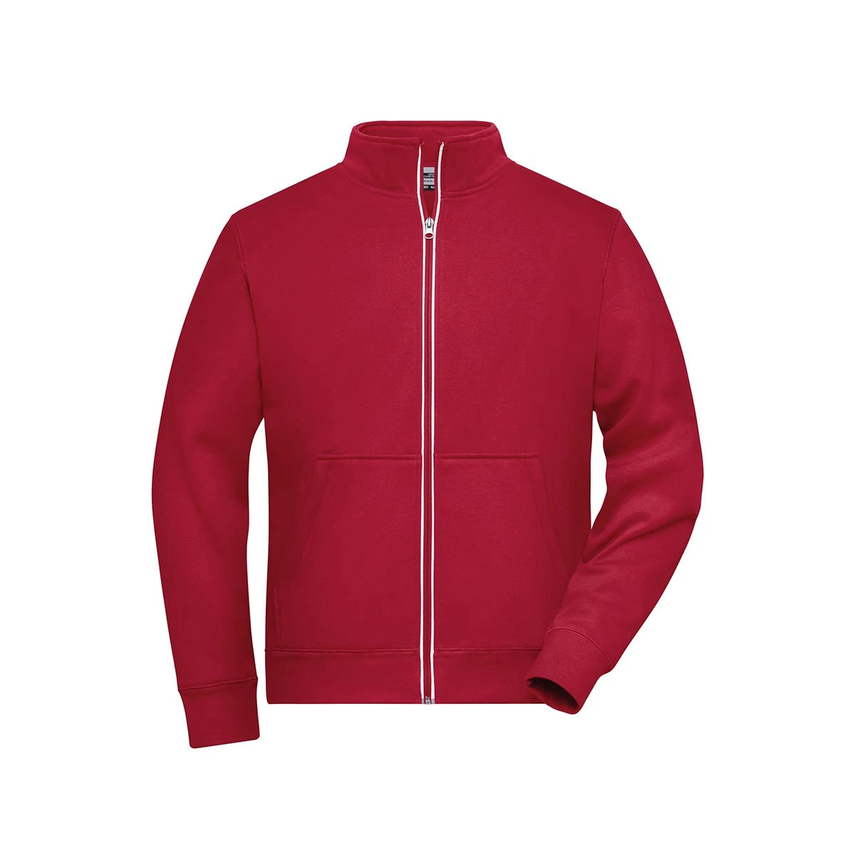Herren Doubleface Workwear Sweatjacke mit Stehkragen JN1810 · red