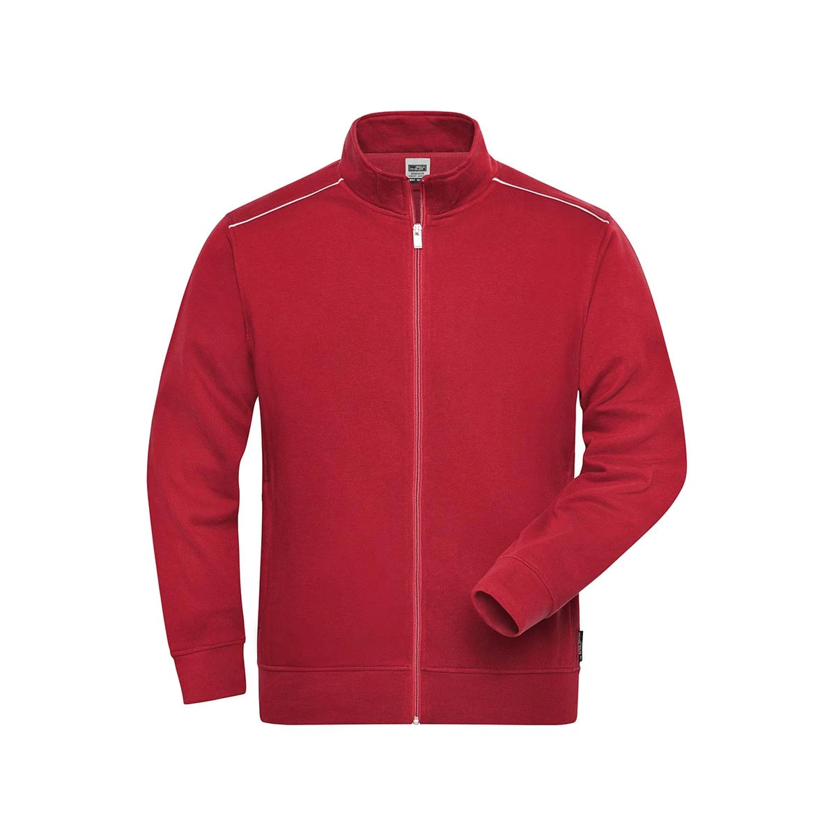 Herren Workwear Sweatjacke mit Stehkragen JN894 · red