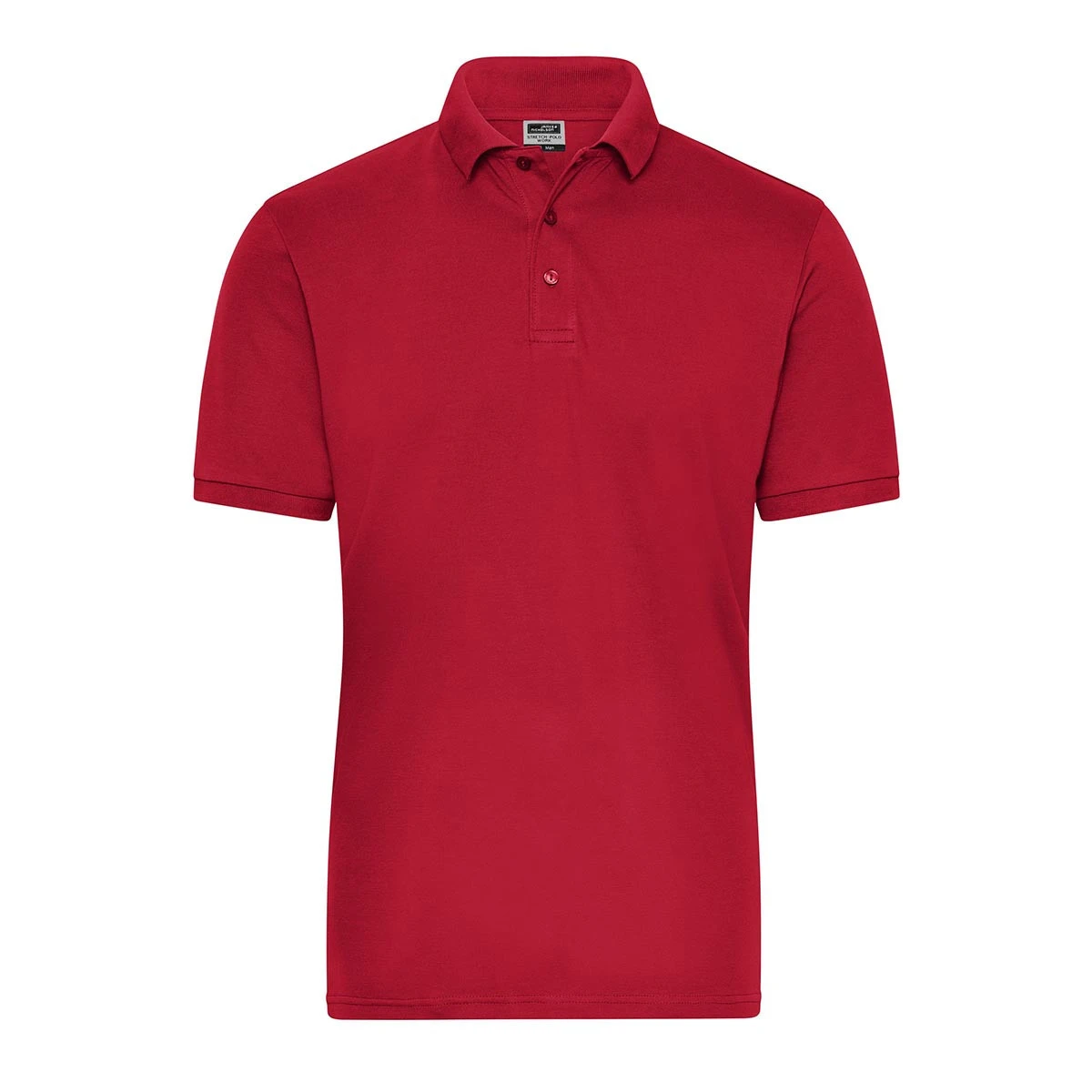 Herren Workwear Stretch Polo aus Bio-Baumwolle - Solid JN1806 · red