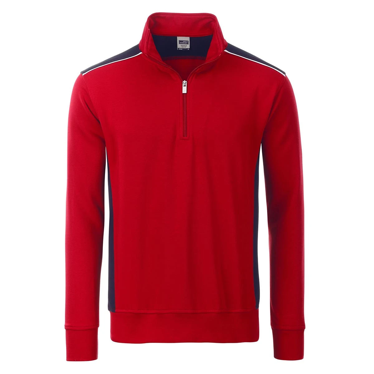 1/4 Zip Workwear Sweater - Color JN868 · red/navy